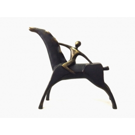 造型騎馬擺飾-黑金色 y15538立體雕塑.擺飾 立體擺飾系列-動物、人物系列